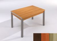 Logo Table mensa ext 135x80 - plateau wengue - pieds inox - ceinture en polymere cerisier 2044_wengue_inox_pl-cerisier