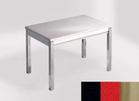 Logo Table mensa ext 110x70 - plateau tao - pieds inox - ceinture en bois laque rouge 2321_tao_inox_bl-rouge