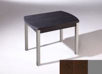 Logo Table hercule ext 115x75 - plateau wengue - pieds argent - ceinture en polymere wengue 2903_wengue_argent_pl-wengue