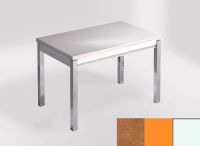 Logo Table mensa ext 110x70 - plateau sonora gold - pieds blanc - ceinture en bois laque orange 2321_sonora-gold_blanc_bl-orange