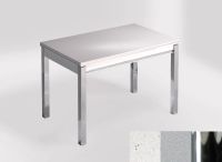 Logo Table mensa ext 110x70 - plateau mont blanc - pieds chrome - ceinture en bois laque argent 2321_mont-blanc_chrome_bl-argent