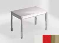 Logo Table mensa ext 100x60 - plateau blanco zeus - pieds inox - ceinture en bois laque rouge 2320_blanco-zeus_inox_bl-rouge