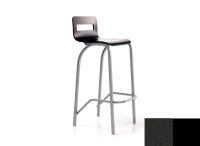 Logo Tabouret tulipe 77 - assise en laque noir - pieds noir 2657_la-noir_noir