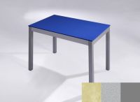 Logo Table licorne 70x70 - h110 - plateau tigris sand - pieds argent - ceinture en bois laque argent 2964_tigris-sand_argent_bl-argen