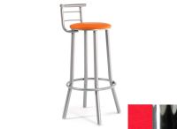 Logo Tabouret mimosa 77 - assise en skaitech rouge - pieds chrome 2653_sk-rouge_chrome