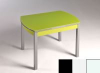 Logo Table hercule 115x75 - plateau noir - pieds blanc - ceinture en bois laque blanc 1992_noir_blanc_bl-blanc