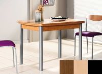 Logo Table hercule 130x80 - plateau noyer - pieds noir - ceinture en bois laque hetre 1999_noyer_noir_bl-hetre