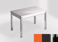 Logo Table mensa ext 100x60 - plateau naranja cool - pieds chrome - ceinture en bois laque noir 2320_naranja-cool_chrome_bl-noir