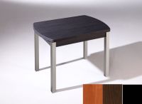 Logo Table hercule ext. 105x60 - plateau cerisier - pieds noir - ceinture en polymere wengue 2902_cerisier_noir_pl-wengue