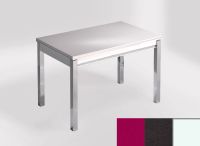 Logo Table mensa ext 100x60 - plateau magenta energy - pieds blanc - ceinture en bois laque noir 2320_magenta-energy_blanc_bl-noir