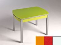 Logo Table hercule 130x80 - plateau orange - pieds blanc - ceinture en bois laque rouge 2000_orange_blanc_bl-rouge