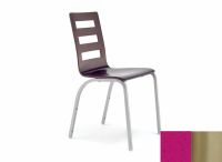 Logo Chaise edelweiss - assise en laque magenta - pieds inox 1907_la-magenta_inox
