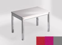 Logo Table mensa ext 110x70 - plateau stellar eros - pieds argent - ceinture en bois laque magenta energy 2321_stellar-eros_argent_bl