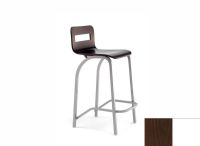Logo Tabouret tulipe 63 - assise en hetre vernis wengue - pieds blanc 2656_hv-wengue_blanc