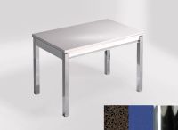Logo Table mensa ext 100x60 - plateau marron jupiter - pieds chrome - ceinture en bois laque bleu enjoy 2320_marron-jupiter_chrome_bl