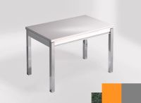 Logo Table mensa 110x70 extension mlamin - plateau green river - pieds argent - ceinture en bois laque  2332_green-river_argent_bl-