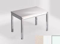 Logo Table mensa 100x60 extension melamin� - plateau blanco norte - pieds blanc - ceinture en bois laque  2331_blanco-norte_blanc_bl-