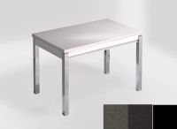 Logo Table mensa 110x70 extension m�lamin� - plateau amazon - pieds noir - ceinture en bois laque noir 2332_amazon_noir_bl-noir