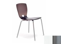 Logo Chaise n�nuphar - assise en laque blanc - pieds argent 1924_la-blanc_argent