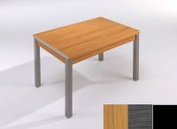 Logo Table mensa ext 135x80 - plateau chene - pieds noir - ceinture en polymere cendre 2044_chene_noir_pl-cendre