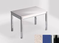 Logo Table mensa ext 110x70 - plateau stellar blanco - pieds chrome - ceinture en bois laque bleu enjoy 2321_stellar-blanco_chrome_bl