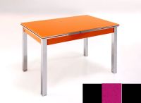 Logo Table mensa ext 100x60 - plateau noir - pieds noir - ceinture en bois laque magenta energy 2035_noir_noir_bl-magenta-energy
