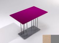 Logo Table ph�nix 110x70 - plateau creme minerva - pieds argent 2735_creme-minerva_argent