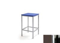Logo Tabouret iris 63 - assise en vinyltech marron noir - pieds chrome 2731_vt-marron-noir_chrome