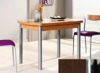 Logo Table hercule 120x70 - plateau wengue - pieds chrome - ceinture en bois laque wengue 1995_wengue_chrome_bl-wengue