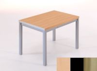 Logo Table saturne ext 100x60 - plateau hetre - pieds inox - ceinture en metalique noir 2795_hetre_inox_mt-noir