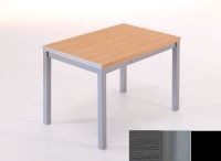 Logo Table saturne ext 100x60 - plateau cendre - pieds noir - ceinture en metalique argent 2795_cendre_noir_mt-argent