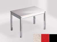 Logo Table mensa ext 100x60 - plateau stellar blanco - pieds noir - ceinture en bois laque rouge 2320_stellar-blanco_noir_bl-rouge
