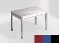 Logo Table mensa 110x70 extension m�lamin� - plateau koan - pieds noir - ceinture en bois laque bleu enjo 2332_koan_noir_bl-bleu-enjo