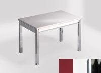Logo Table mensa ext 110x70 - plateau koan - pieds chrome - ceinture en bois laque blanc 2321_koan_chrome_bl-blanc