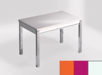 Logo Table mensa ext 110x70 - plateau naranja cool - pieds blanc - ceinture en bois laque magenta energy 2321_naranja-cool_blanc_bl-m