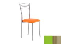 Logo Chaise cam�lia - assise en vinyltech vert - pieds inox 1918_vt-vert_inox