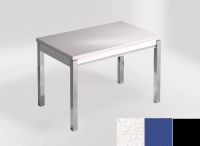Logo Table mensa 110x70 extension m�lamin� - plateau blanco maple - pieds noir - ceinture en bois laque b 2332_blanco-maple_noir_bl-b