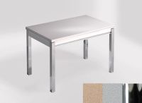 Logo Table mensa ext 110x70 - plateau creme minerva - pieds chrome - ceinture en bois laque argent 2321_creme-minerva_chrome_bl-argen