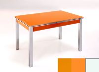 Logo Table mensa ext 110x70 - plateau orange - pieds blanc - ceinture en bois laque orange 2040_orange_blanc_bl-orange