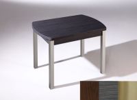 Logo Table hercule ext 115x75 - plateau wengue - pieds inox - ceinture en polymere cendre 2903_wengue_inox_pl-cendre