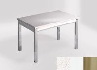Logo Table mensa ext 100x60 - plateau blanco maple - pieds inox - ceinture en bois laque blanc 2320_blanco-maple_inox_bl-blanc