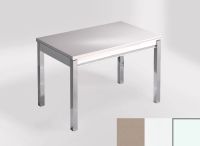 Logo Table mensa 100x60 extension melamin� - plateau unsui - pieds blanc - ceinture en bois laque blanc 2331_unsui_blanc_bl-blanc