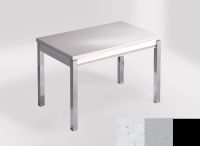 Logo Table mensa ext 100x60 - plateau bianco rivers - pieds noir - ceinture en bois laque argent 2320_bianco-rivers_noir_bl-argent
