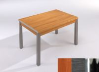 Logo Table mensa ext 110x70 - plateau cerisier - pieds chrome - ceinture en polymere cendre 2038_cerisier_chrome_pl-cendre