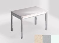 Logo Table mensa ext 110x70 - plateau blanco capri - pieds blanc - ceinture en bois laque argent 2321_blanco-capri_blanc_bl-argent