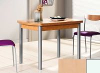 Logo Table hercule 100x60 - plateau hetre - pieds blanc - ceinture en bois laque hetre 1986_hetre_blanc_bl-hetre