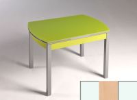 Logo Table hercule 115x75 - plateau blanc - pieds blanc - ceinture en bois laque hetre 1992_blanc_blanc_bl-hetre