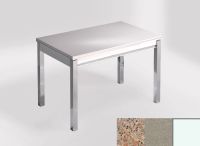 Logo Table mensa 100x60 extension melamin� - plateau verde ugarit - pieds blanc - ceinture en bois laque  2331_verde-ugarit_blanc_bl-