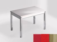 Logo Table mensa ext 100x60 - plateau stellar eros - pieds inox - ceinture en bois laque rouge 2320_stellar-eros_inox_bl-rouge