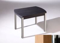 Logo Table hercule ext. 105x60 - plateau hetre - pieds chrome - ceinture en polymere noyer 2902_hetre_chrome_pl-noyer